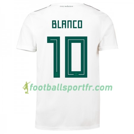 Tenue Mexique Blanco 10 Exterieur Coupe du monde 2018 Maillot de Foot